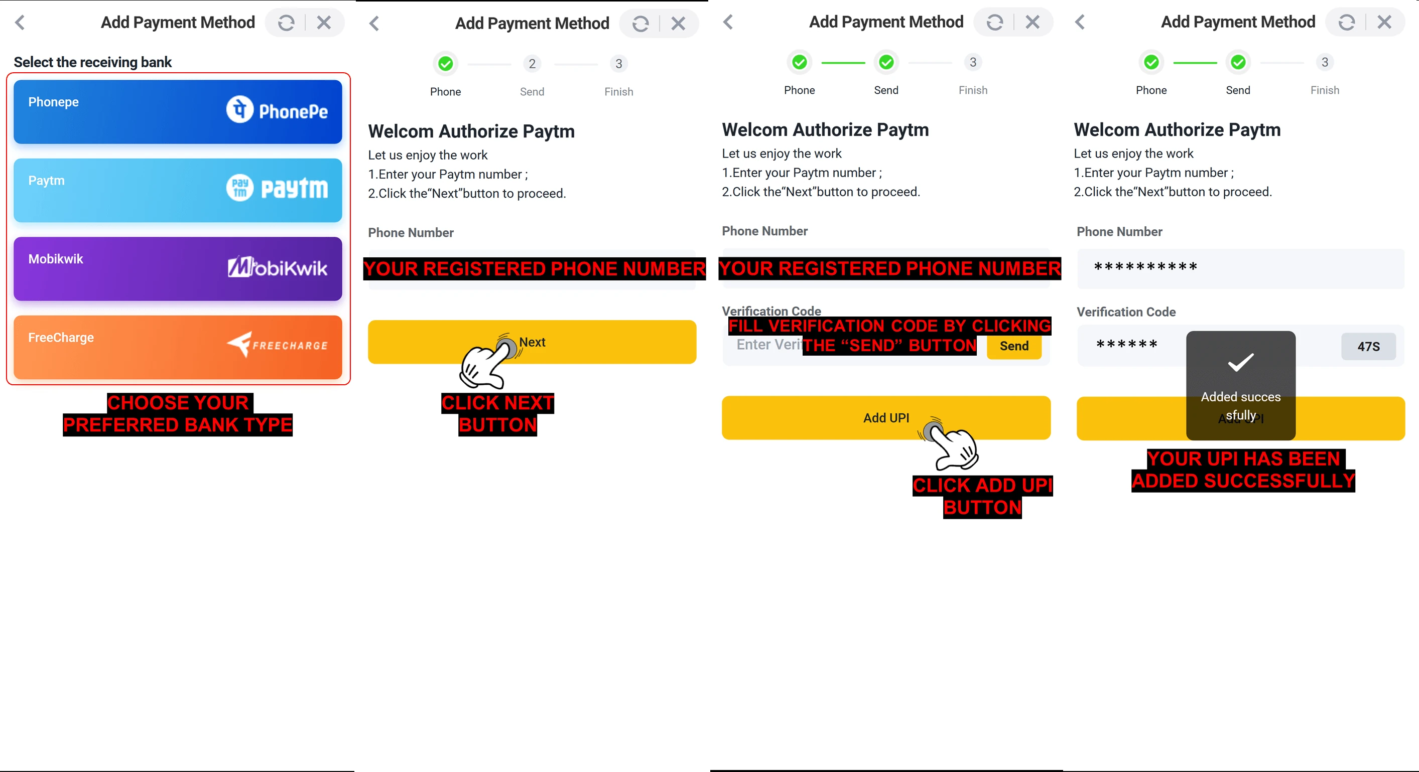 How To Sell ARB Coins using UPI Method — step screenshot